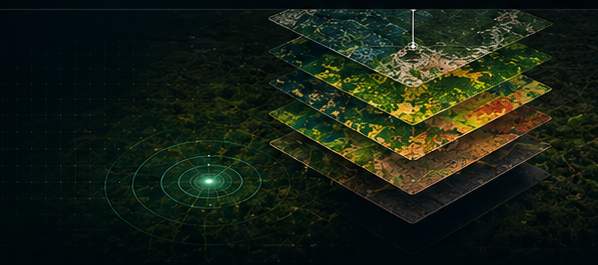 Stacked geospatial data layers